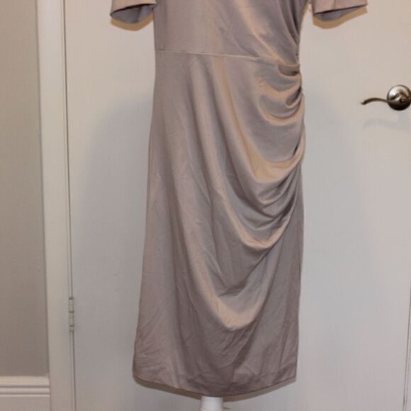 Alexia Admore Cream Short Sleeve Midi Dress Women Size XL - Picture 5 of 10